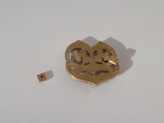 Pendentif Pendentif monogramme C B pavé de diamants en or rose 18k 58 Facettes