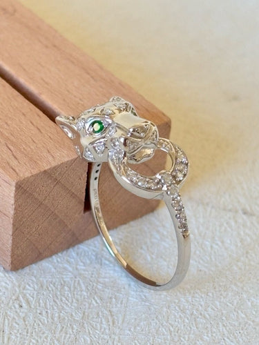 Bague 52 Bague Panthère en or blanc et diamants 58 Facettes WC-2025-2325