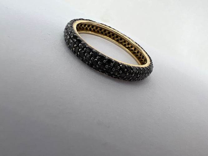 Bague 60 black diamond uni-sex ring 58 Facettes ME-R-01