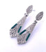 Boucles d'oreilles Boucles d'oreilles en or blanc, diamants et émail vert 58 Facettes