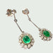 Boucles d'oreilles Boucles d'oreilles style Art Déco diamants émeraudes 58 Facettes Q728A