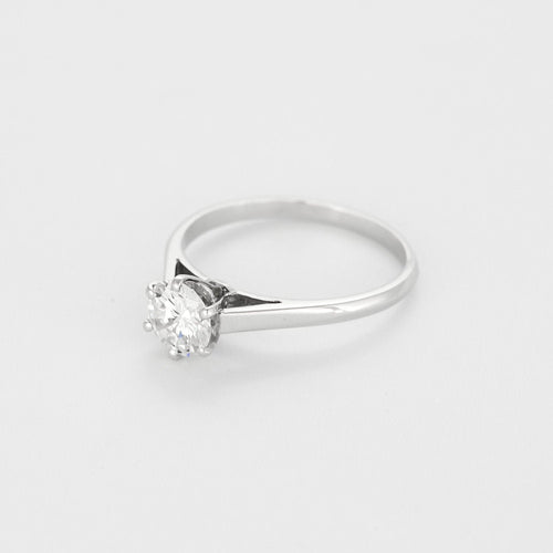 Bague 58 Bague solitaire en or gris et diamant 1 carat environ 58 Facettes MON0828X4