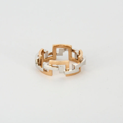 Bague 52 MELLERIO - Graphic - Bague or rose et blanc 58 Facettes J1WP463-0052