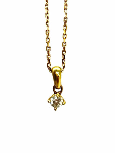 Collier Collier or jaune et diamant 0,10 ct 58 Facettes 1247