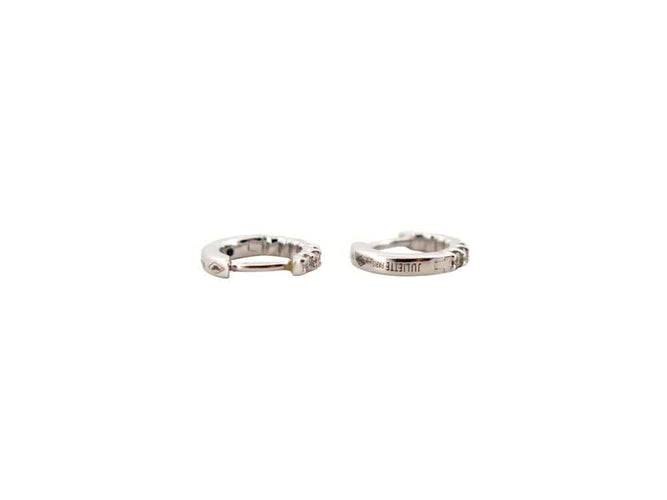 Boucles d'oreilles deux mono boucle d'oreille juliette j0485w 10mm en or blanc & diamants 58 Facettes 266850