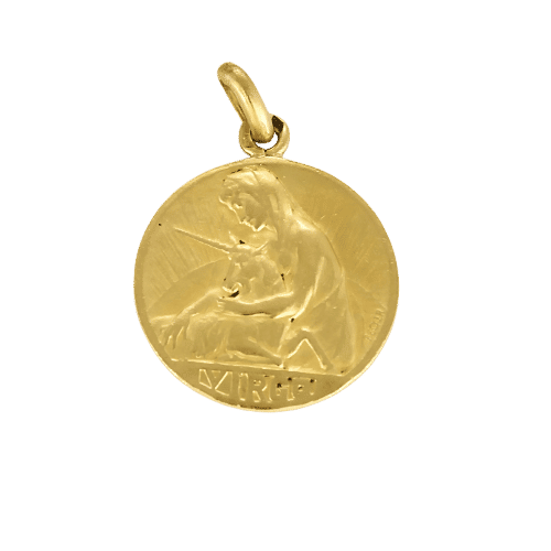 Pendentif BECKER Médaille en Or jaune 18k 58 Facettes CHA1366