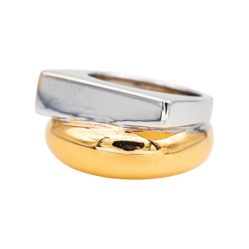 Bague 51 Bague Or jaune, Or blanc 58 Facettes 4599593CN