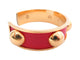 Bracelet bracelet HERMES jonc en cuir rouge et metal dore red  en 58 Facettes 272251