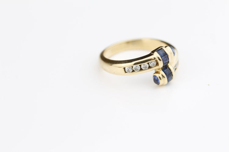 Bague 57 Bague Saphirs Diamants 58 Facettes