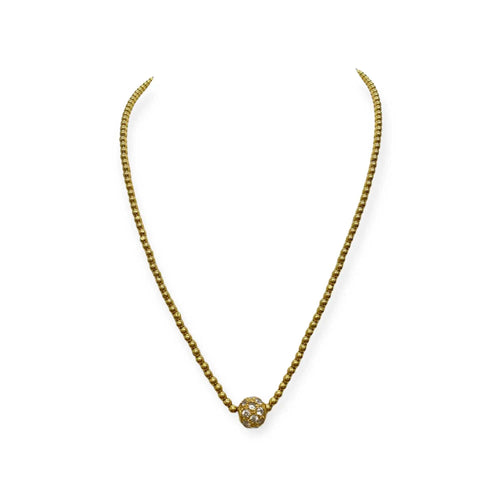 Collier Collier boules en or jaune 58 Facettes 330079221