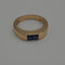 Bague 56 Bague or jaune, saphir baguette 58 Facettes