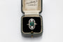 Bague 58 Bague Art Déco en or avec diamants et émeraudes 58 Facettes 10969