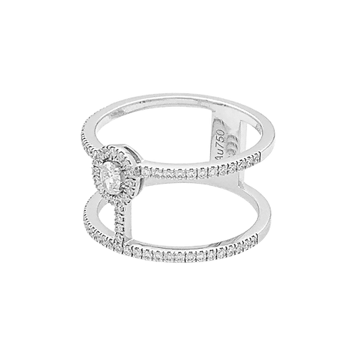 Bague 52 Bague Messika "Glam'Azone" or blanc, diamants. 58 Facettes 34579