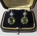 Boucles d'oreilles Boucles d’oreilles dormeuses anciennes diamant cabochon péridot 58 Facettes