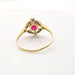 Bague 61 Bague ancienne or jaune, rubis, diamants 58 Facettes