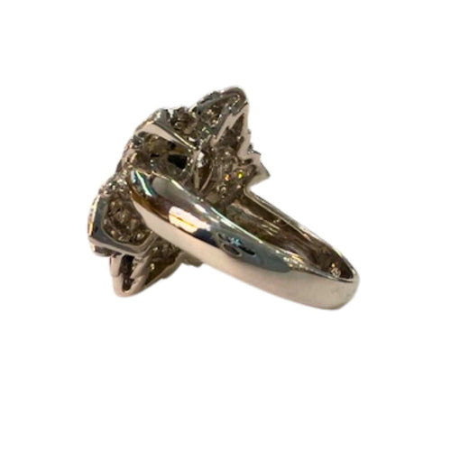 Bague 53 BAGUE DE DESIGN CONTEMPORAIN DU 20E SIÈCLE en OR 18 KT avec DIAMANTS. 58 Facettes Q233B