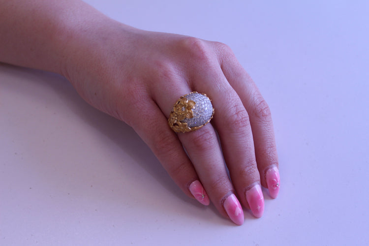 Bague 54 Carrera Y Carrera - Bague cocktail or et diamants 58 Facettes DA13656030101