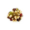 Bague 59 Bague vintage, "Pompon", or jaune, verre. 58 Facettes 35188