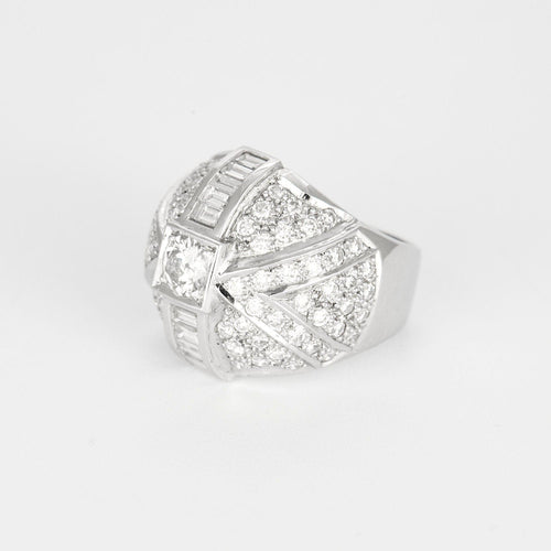 Bague 56 Bague dôme diamants 58 Facettes
