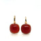 Boucles d'oreilles Boucles d'oreilles en or avec agate rouge et nacre 58 Facettes