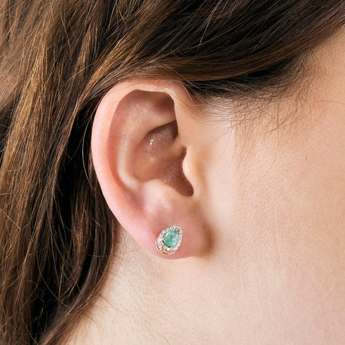 Boucles d'oreilles Boucles d'oreilles émeraudes diamants 58 Facettes