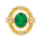 Bague 51 Bague Or jaune Emeraude, Diamant 58 Facettes 4354717CN