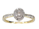 Bague Bague entourage en or avec diamants 58 Facettes 2100