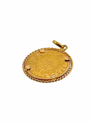 Pendentif pièce de 20 Francs Napoléon 3 en or