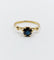Bague 51 Bague - Solitaire vintage en or 18k et saphir naturel 0,50 carat 58 Facettes A06640