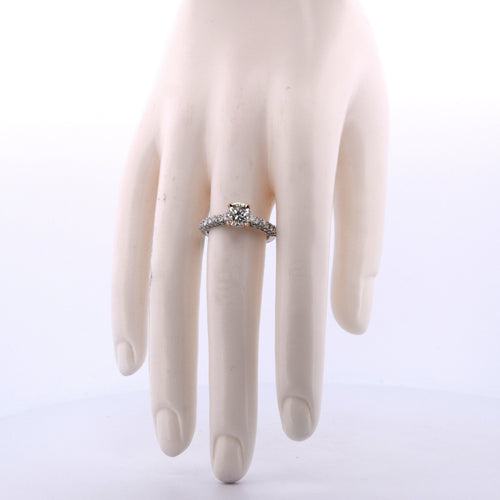 Bague 55 BAGUE EN OR BLANC 18KT 58 Facettes