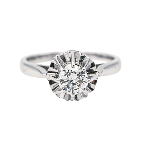 Bague 51 Bague Solitaire Or blanc Diamant 58 Facettes 578058CD