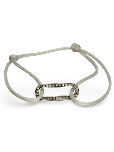 Bracelet cordon Dinh Van Maillon L or blanc et diamants 58 Facettes