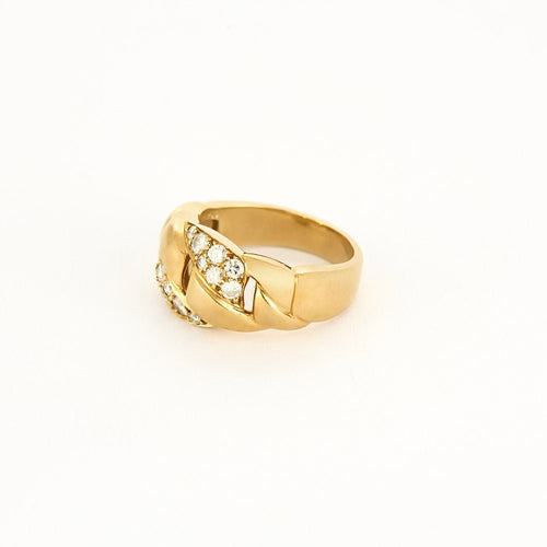 CARTIER - BERGAME - Bague en or jaune et diamants