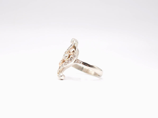 Bague 58 Bague or jaune et or blanc époque Art Nouveau 58 Facettes 230