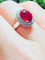 Bague 52 Bague Pompadour or blanc, rubis sang de pigeon et diamants 58 Facettes 4620 A