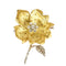 Broche Broche Fleur en Or jaune, or blanc et diamant 58 Facettes COL3305