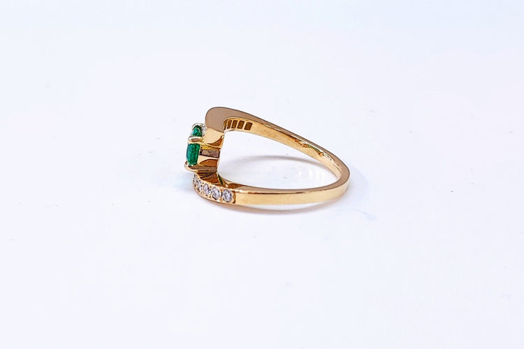 Bague 54 Bague émeraude diamants 58 Facettes Bag.Em.cx.FA.53