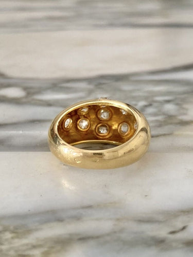 Bague 53 Bague boule constellation en or jaune 18k et diamants 58 Facettes