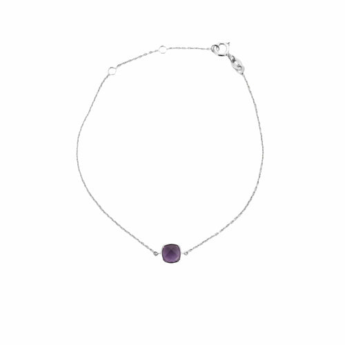 Bracelet Bracelet or blanc améthyste 58 Facettes 42222