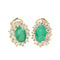 Boucles d'oreilles Boucles d'oreilles rosace en or jaune avec émeraudes et diamants 58 Facettes