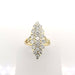 Ring 56 Marquise ring Yellow gold Diamonds 58 Facettes
