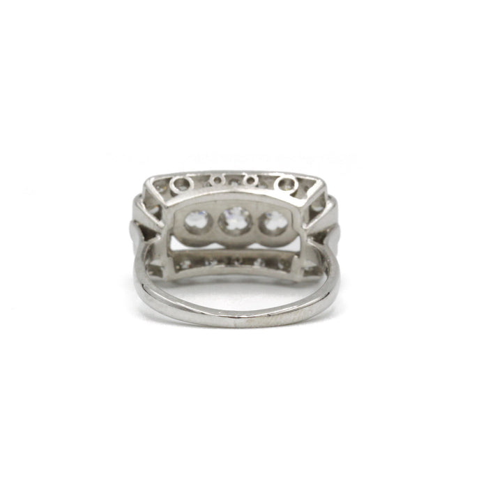 Bague platine et diamants