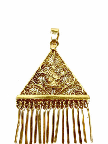 Pendentif Pendentif en or champagne filigrané 58 Facettes