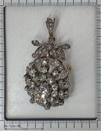 Pendentif Un héritage resplendissant : un pendentif en diamant victorien 58 Facettes 23304-0153