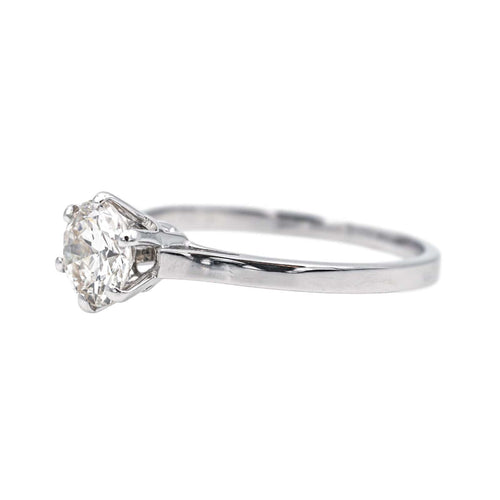 Bague  Solitaire Or blanc Diamant