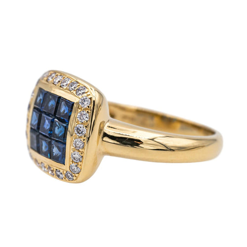 Bague 53 Bague Or jaune Saphir, Diamant 58 Facettes 3629454CN