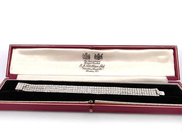 Bracelet Bracelet en platine avec diamants 7.50 ct 58 Facettes