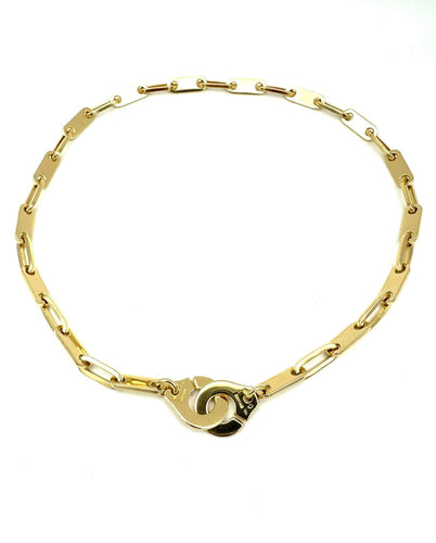 Collier DINH VAN. Collection "Menottes R15", collier or jaune 18K 58 Facettes