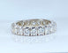 Bague 53 Alliance américaine or blanc, 20 diamants 2,30 carats 58 Facettes AB577