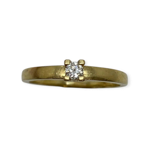 Bague 63 Bague solitaire diamant or jaune 58 Facettes 330086468
